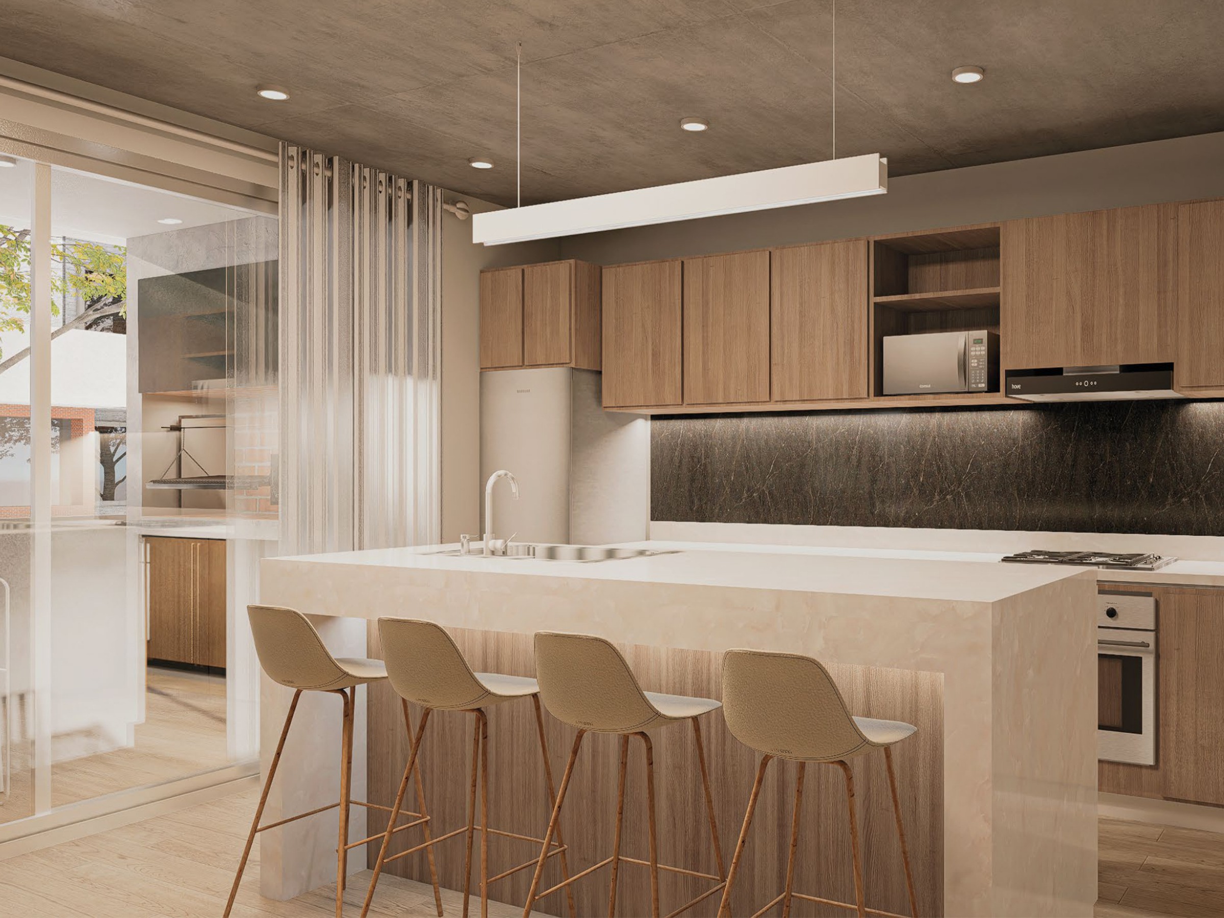 Cocina moderna con isla