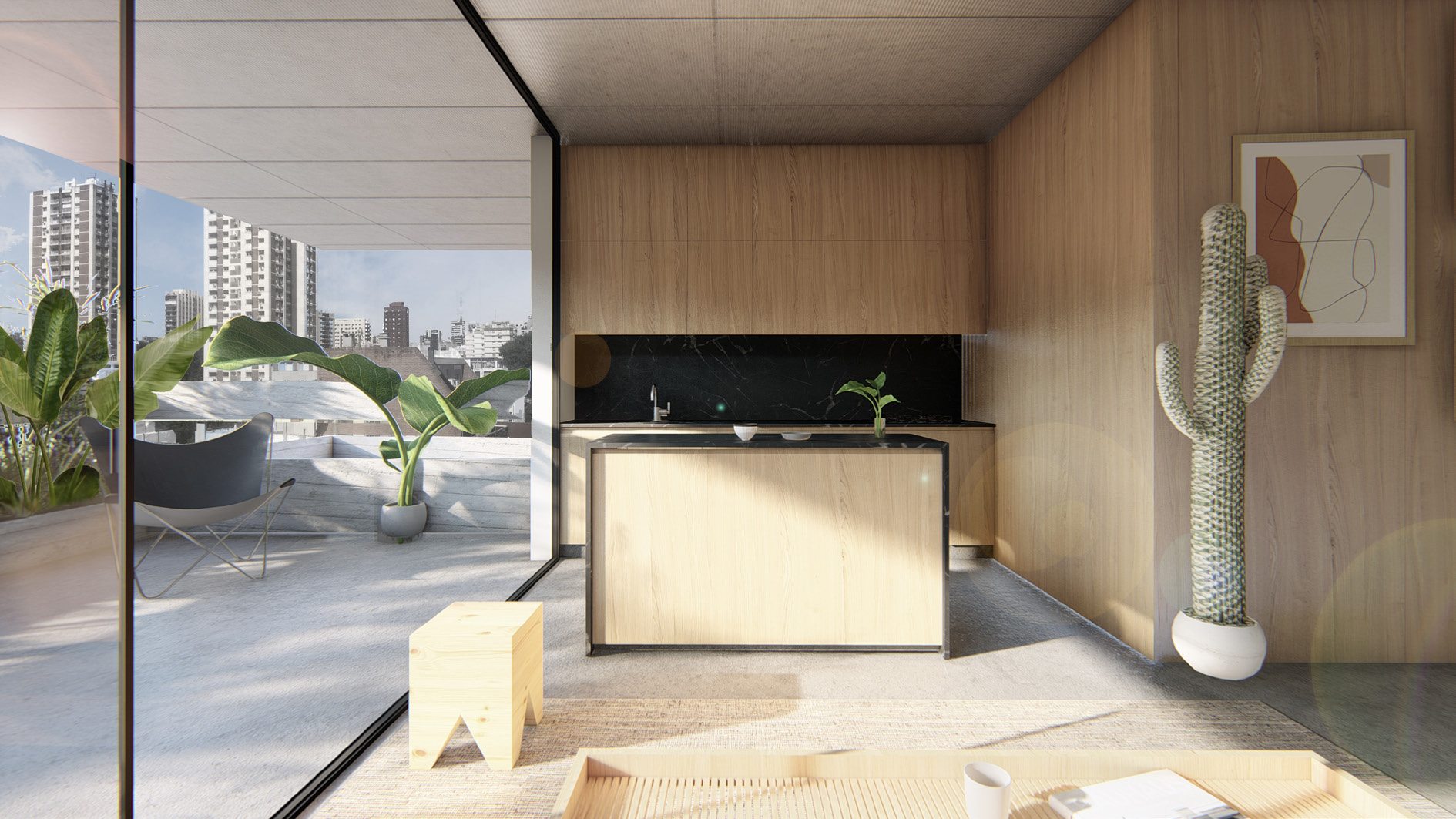 Terraza con vista panorámica